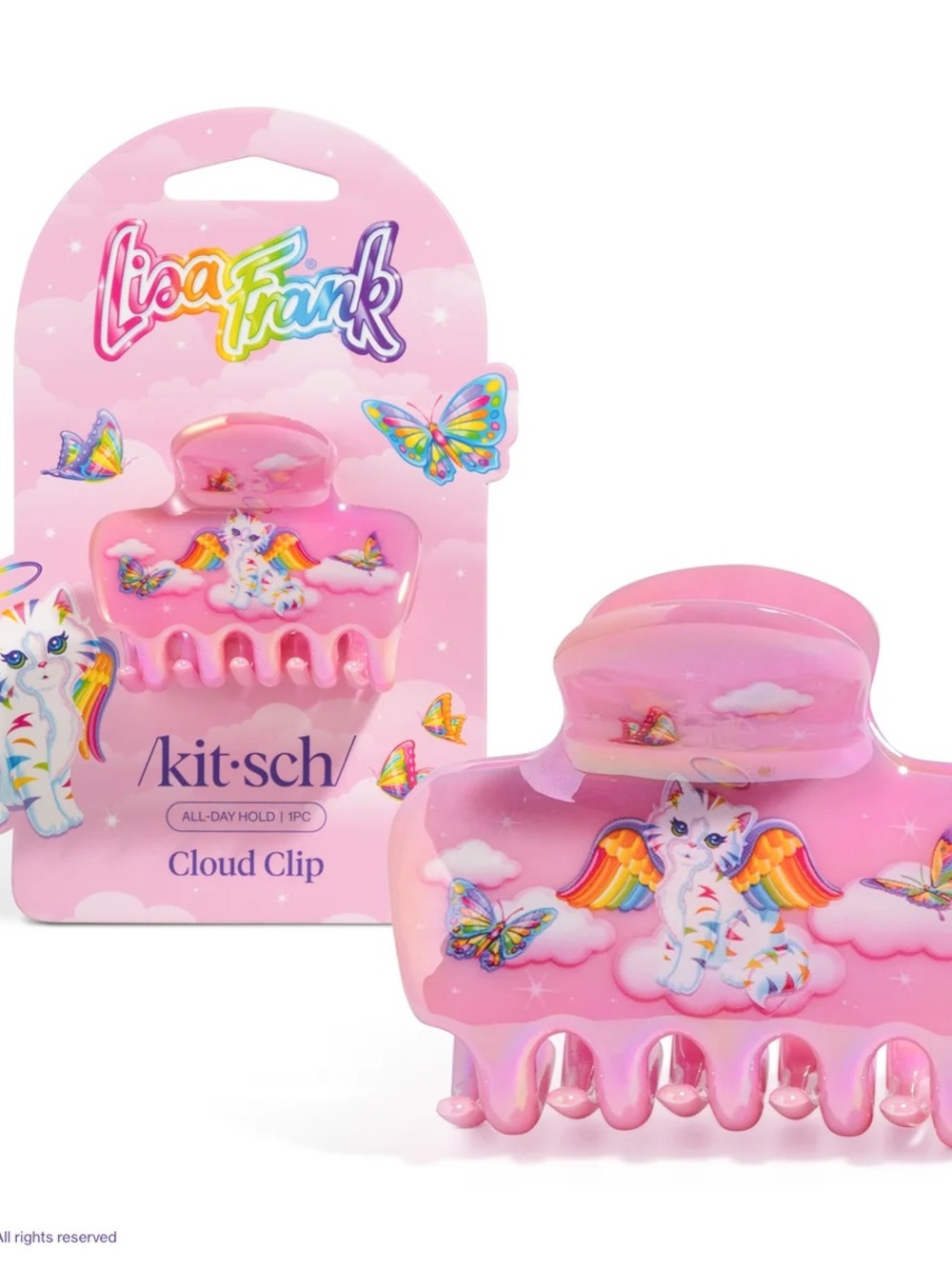 LISA FRANK X KITSCH CLOUD CLIP IN ANGEL KITTY